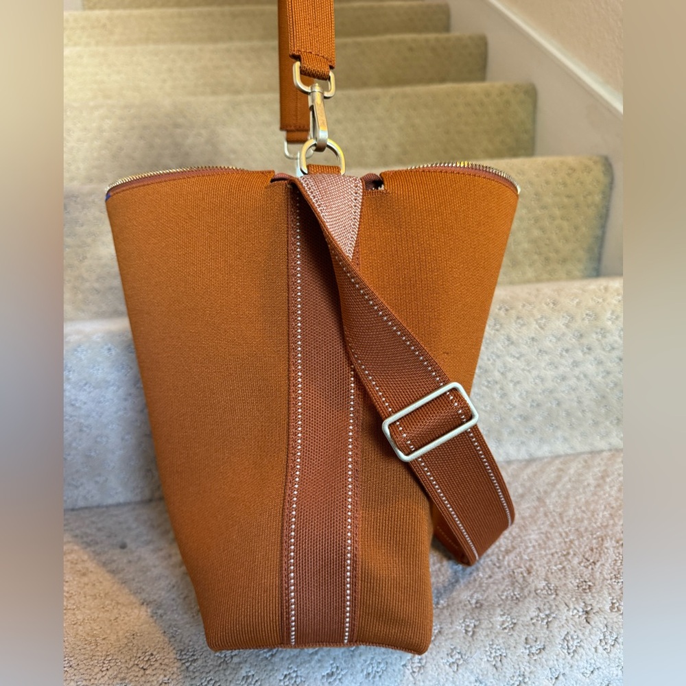 Rothy's Mini Zip Bucket in Amber Brown - Picture 4 of 8